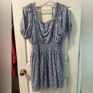 Floral Blue Dress